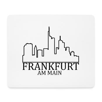 ffm_umriss_frankfurt - Mouse Pad (horizontal) - white - Front