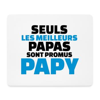 seuls les meilleurs papas sont promus papy - Tapis de souris (format paysage) - blanc - Devant