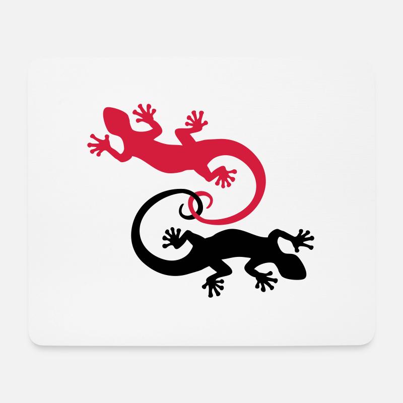 BALI - GECKO TWINS - Mousepad (Querformat) - Weiß