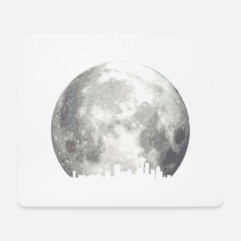 full moon skyline - Mouse Pad (horizontal) - white
