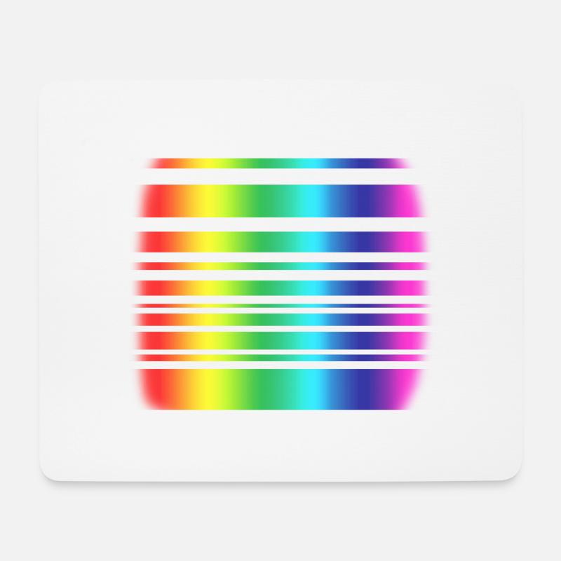 Regenbogen - Mousepad (Querformat) - Weiß