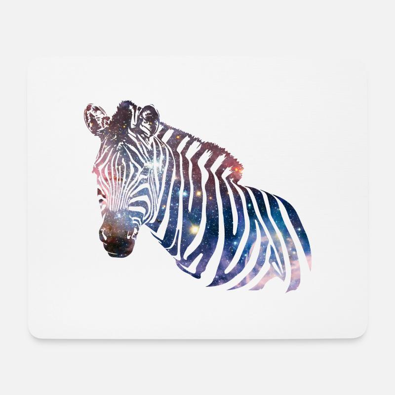 Zebra Galaxy - Mousepad (Querformat) - Weiß