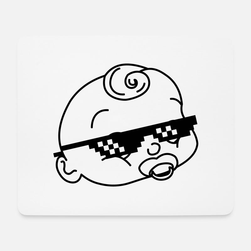 Cool baby - Mousepad (Querformat) - Weiß