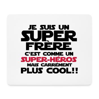 c'est comme un super-héroS(frère) - Tapis de souris (format paysage) - blanc - Devant