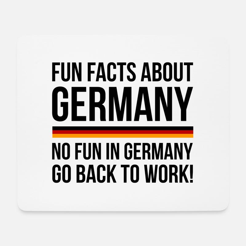 Germany Fun Facts - Mousepad (Querformat) - Weiß