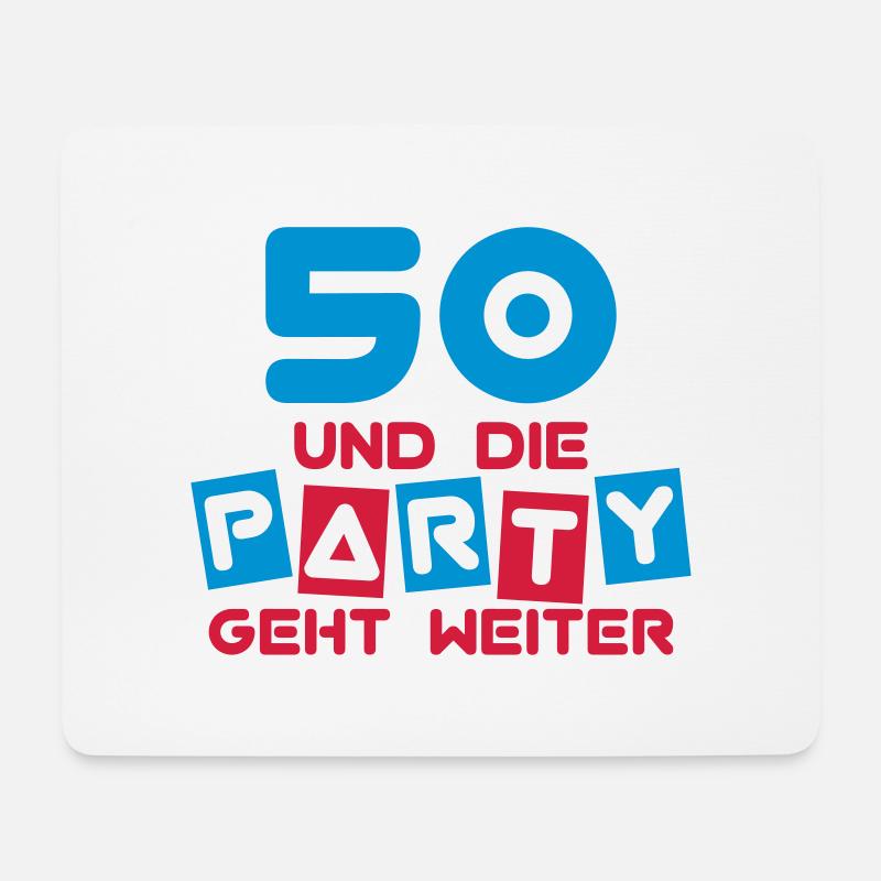 50 Jahre und die Party geht weiter ... - Mousepad (Querformat) - Weiß