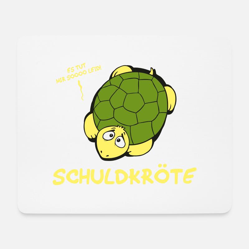 Schuldkröte - Mousepad (Querformat) - Weiß