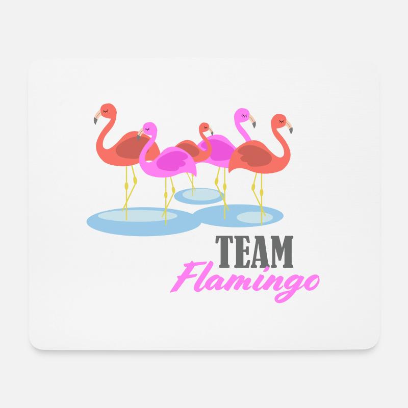 Flamingo Team Group Swarm - Mouse Pad (horizontal) - white