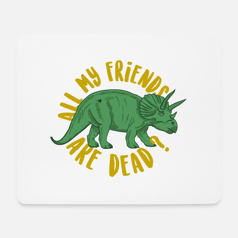 all my friends are dead? - Mousepad (Querformat) - Weiß