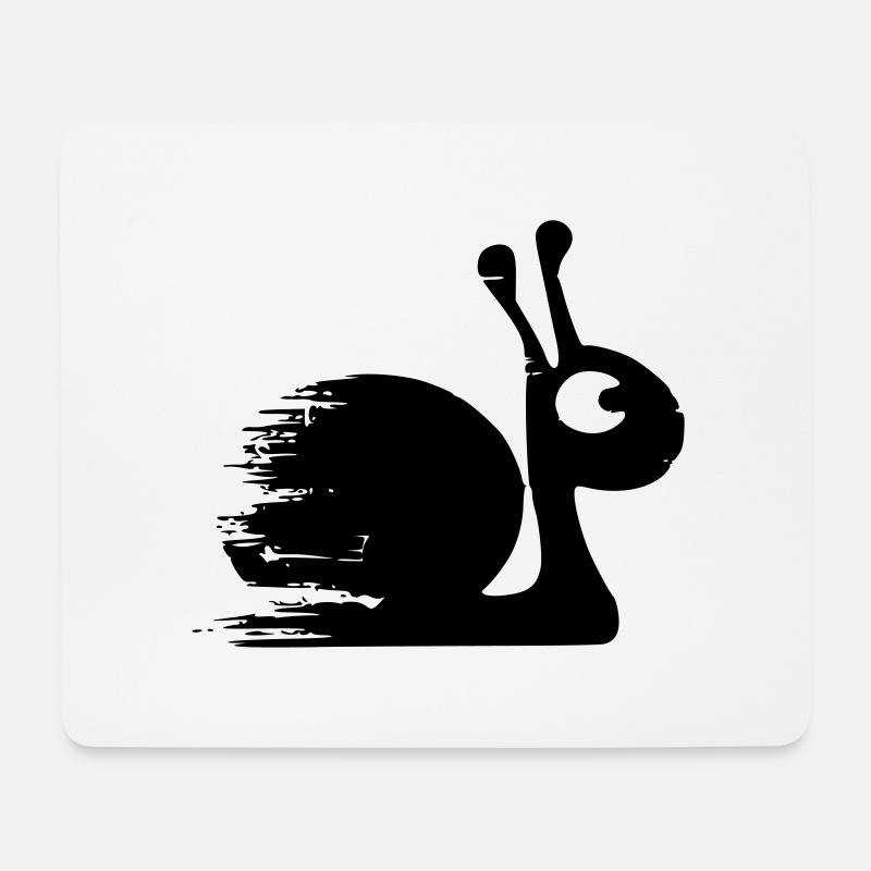 turbo schnecke - Mousepad (Querformat) - Weiß