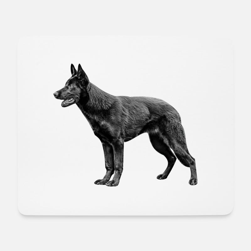 Schäferhund - Mousepad (Querformat) - Weiß