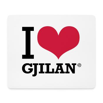 I LOVE GJILAN - Mousepad (Querformat) - Weiß - Vorne