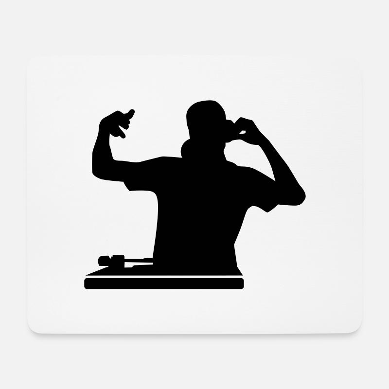 DJ - Mousepad (Querformat) - Weiß