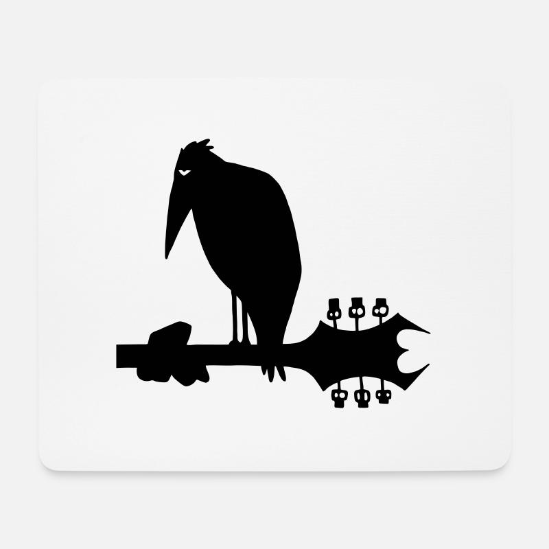 Die Metalheads Krähe - Mousepad (Querformat) - Weiß