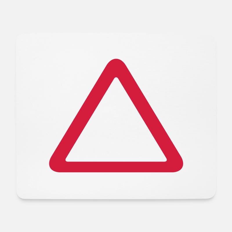 Vorfahrt gewähren, Verkehr Schild Sign Warnschild - Mousepad (Querformat) - Weiß