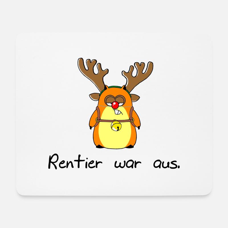 Rentier war aus - Mousepad (Querformat) - Weiß