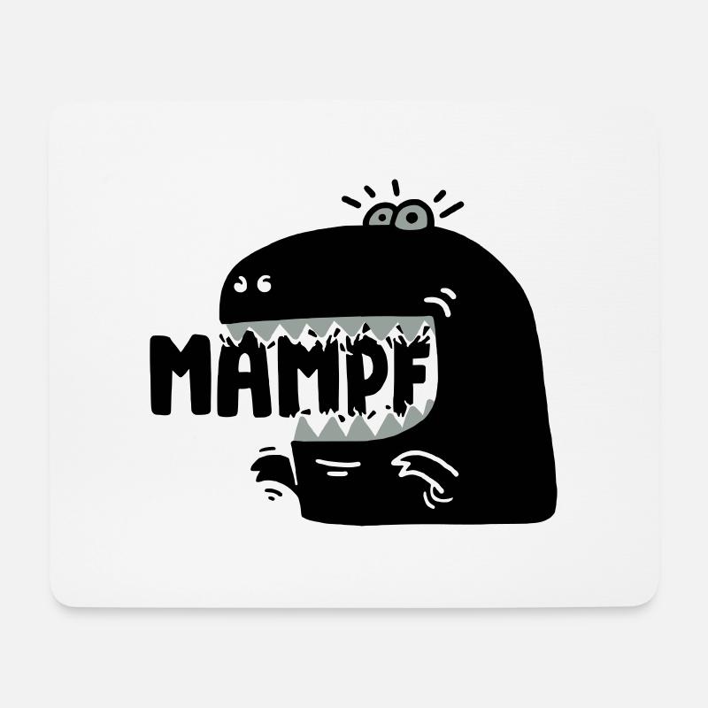 Super hungriger Mampf-T-Rex! - Mousepad (Querformat) - Weiß
