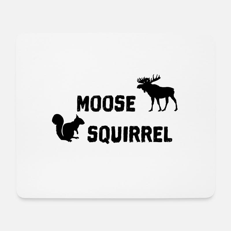 Moose & Squirrel - Mouse Pad (horizontal) - white