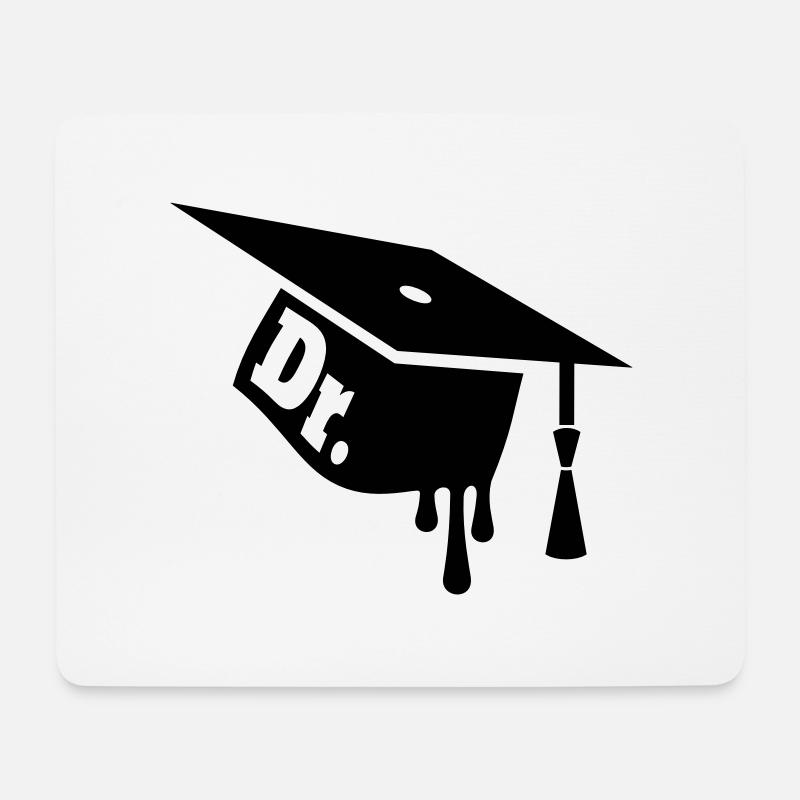 Doktorhut - Mousepad (Querformat) - Weiß
