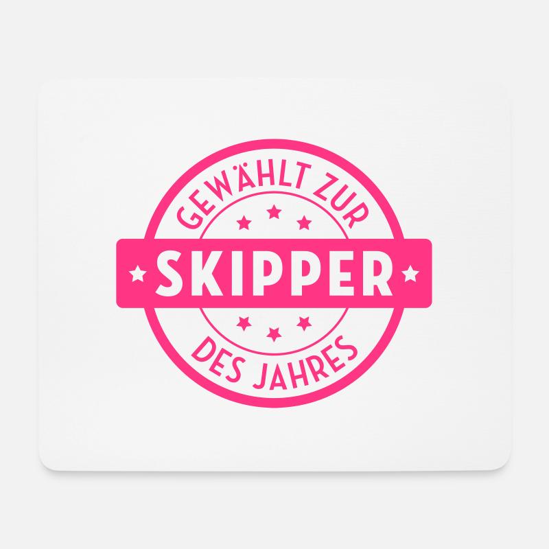 Skipper / Skipperin / Segeln / Windsurfen / Boot - Mousepad (Querformat) - Weiß