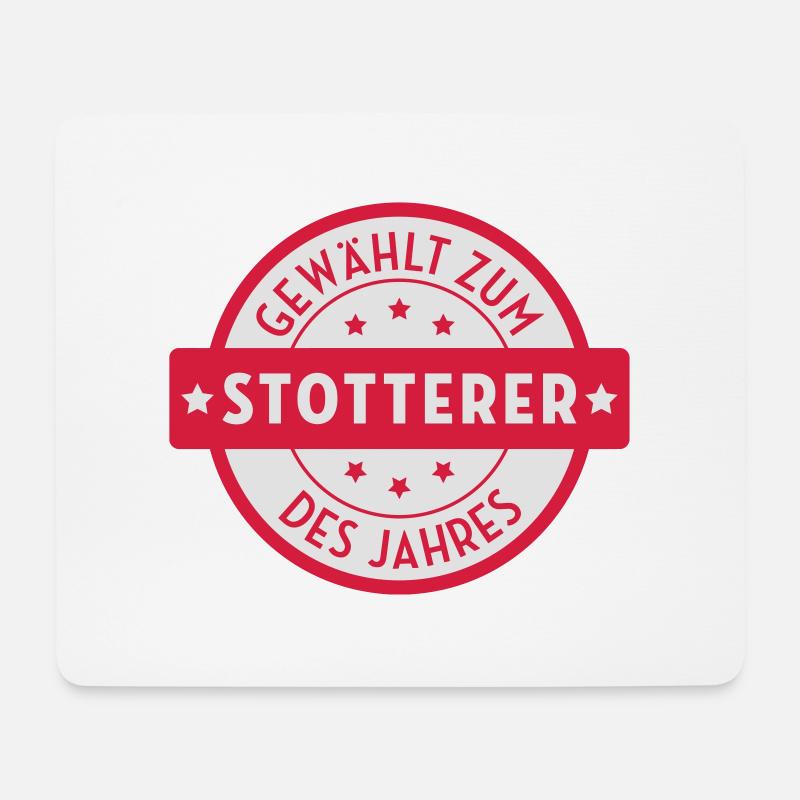 Stotterer Stotterin Stottern Stammeln Schwätzer - Mousepad (Querformat) - Weiß