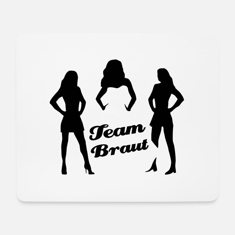 Team Braut, Hochzeit, Junggesellinnenabschied 1col - Mousepad (Querformat) - Weiß
