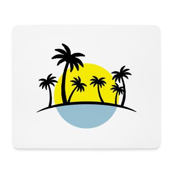 island sun palm - Mousepad (Querformat) - Weiß - Vorne