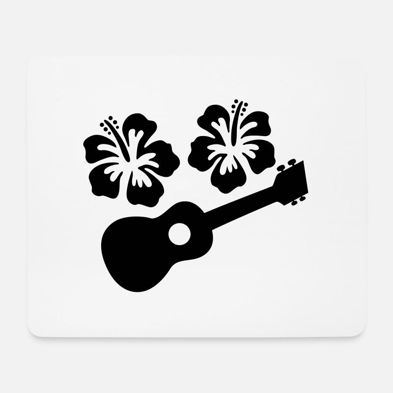 ukulele - Mousepad (Querformat) - Weiß
