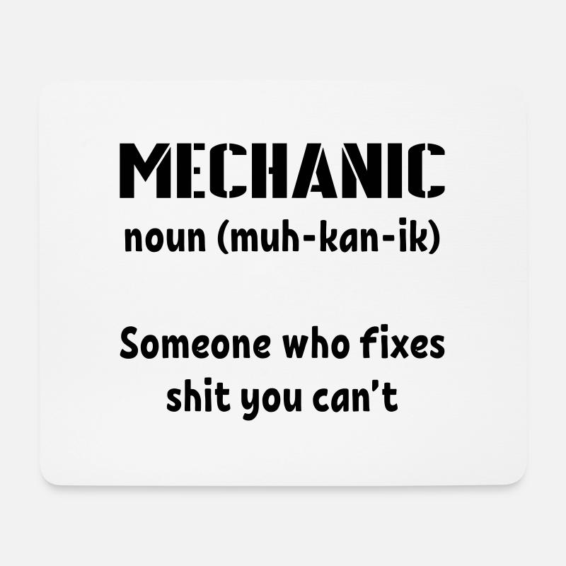 Mechanic Tshirt Funny - Mousepad (Querformat) - Weiß