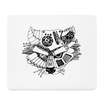 steampank raccoon - Mouse Pad (horizontal) - white - Front