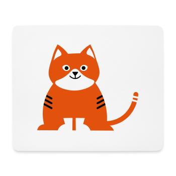 chat - Tapis de souris (format paysage) - blanc - Devant