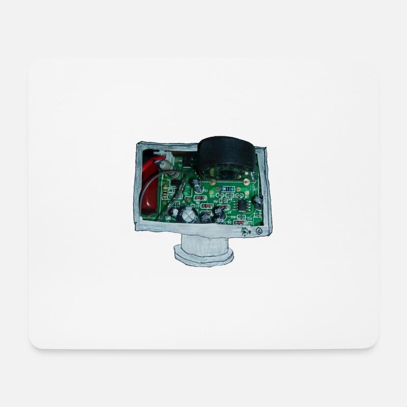 Elektronik kommt aus dem Fernseher - Mousepad (Querformat) - Weiß