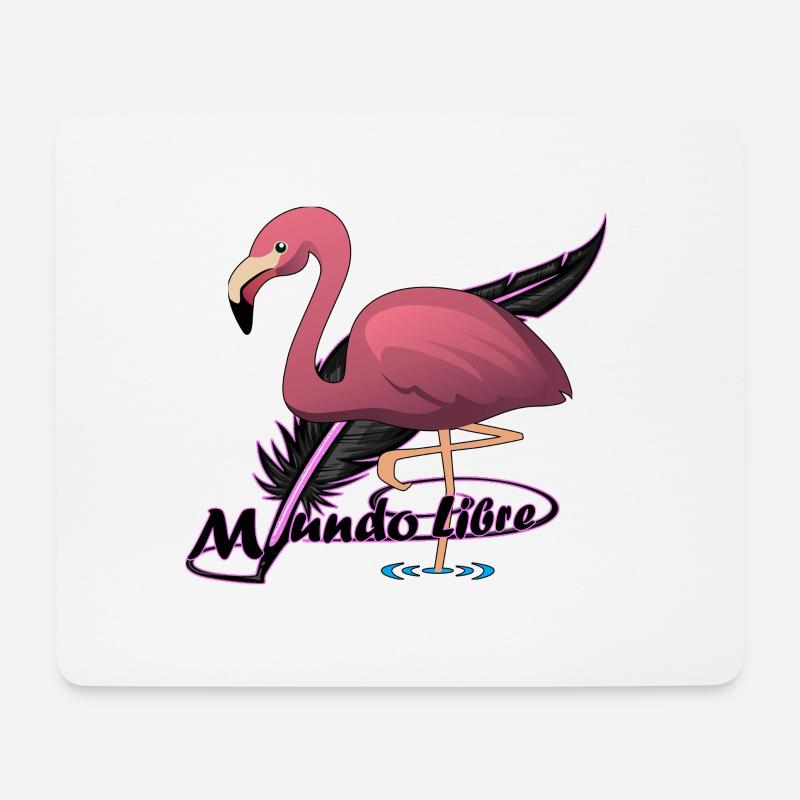 Flamenco-Vogel - Mousepad (Querformat) - Weiß