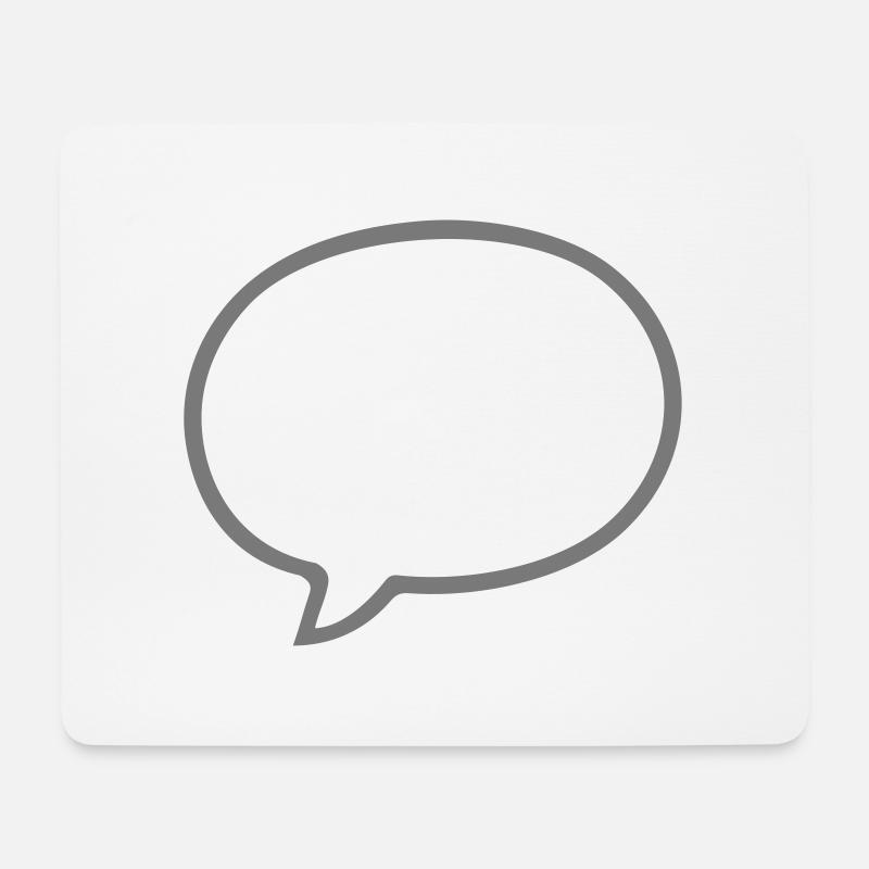 Comic Design Sprechblase - Mousepad (Querformat) - Weiß