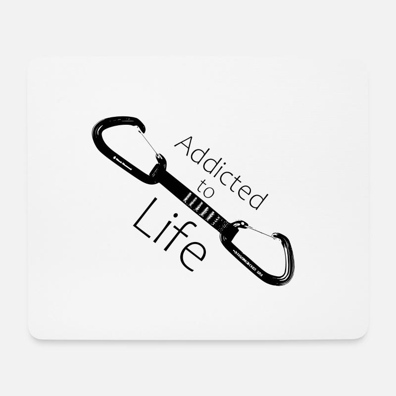 addicted to life climbing set - Mouse Pad (horizontal) - white
