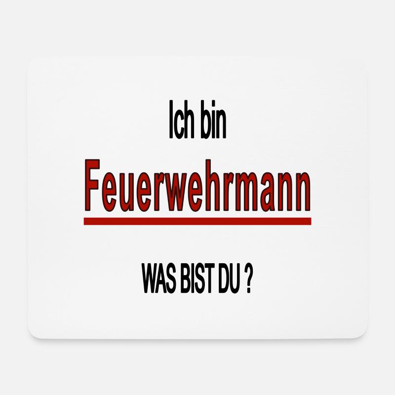 ich bin ein Feuerwehrmann - Mousepad (Querformat) - Weiß