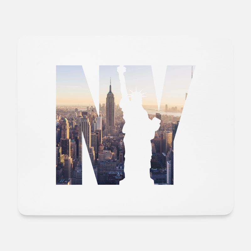 New York NYC Freiheitsstatue - Mousepad (Querformat) - Weiß