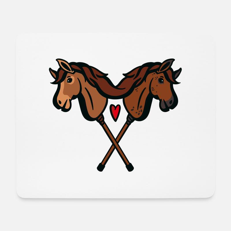 hobby horsing love hobby horse Steckenpferd - Mousepad (Querformat) - Weiß