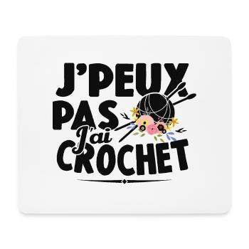 Je Peux Pas J'ai Crochet Cadeau Couture - Tapis de souris (format paysage) - blanc - Devant