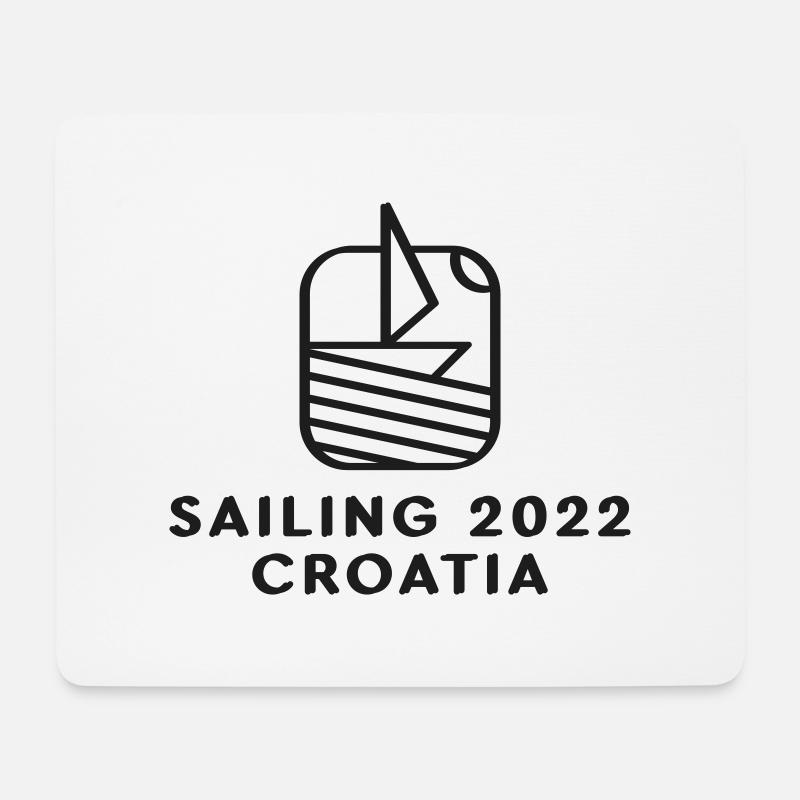 Sailing Croatia - Mousepad (Querformat) - Weiß