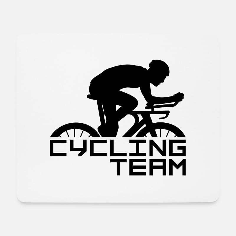 Rennrad Cycling Team - Mousepad (Querformat) - Weiß