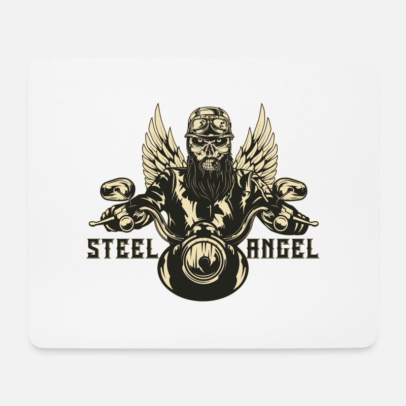 steel angel - Mousepad (Querformat) - Weiß