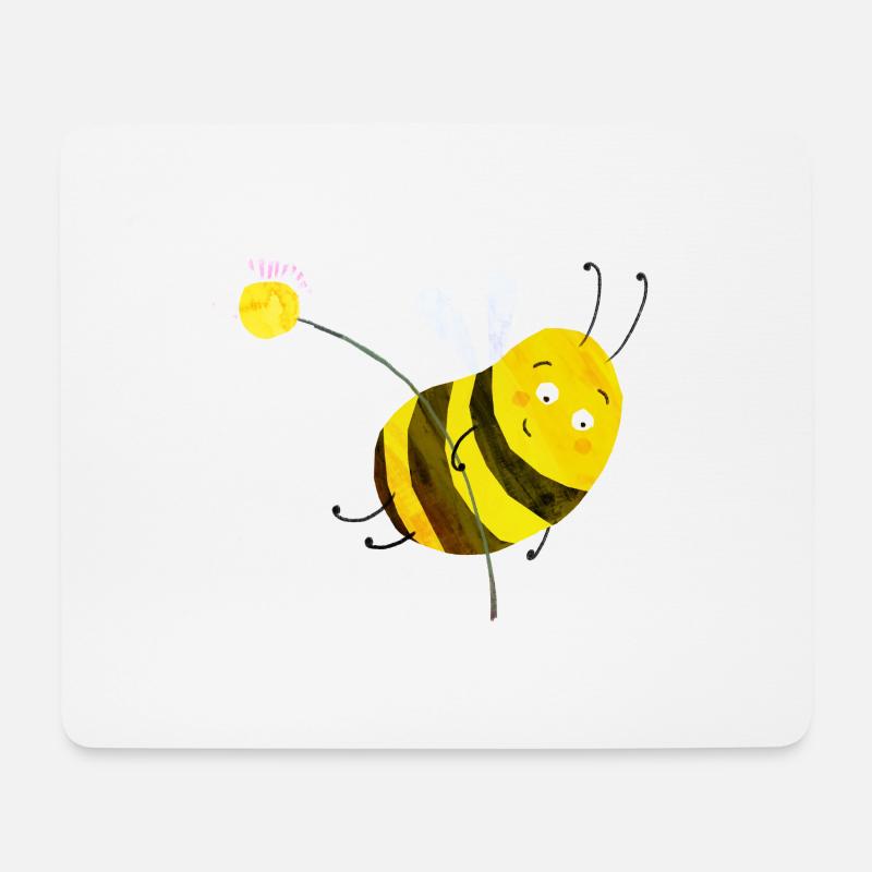 Paula die kleine Honigbiene - Mousepad (Querformat) - Weiß