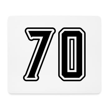 70 number symbol - Mouse Pad (horizontal) - white - Front