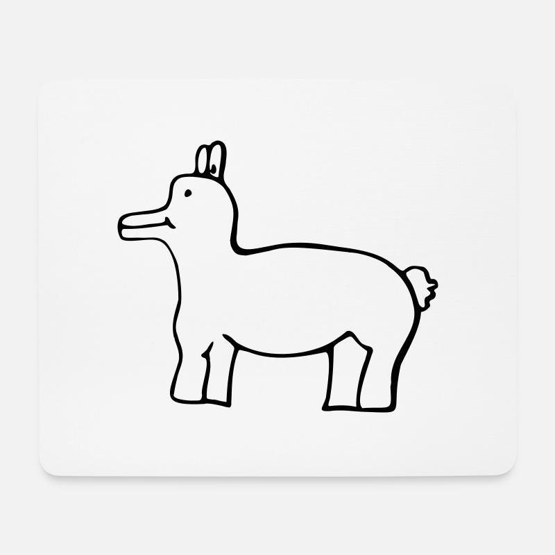 Schnabelbär - Mousepad (Querformat) - Weiß