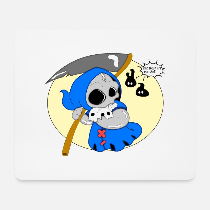 Reaper Skull - Mouse Pad (horizontal) - white