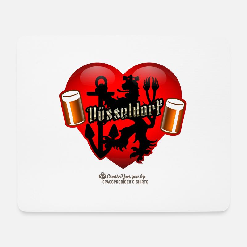 Düsseldorf - Mousepad (Querformat) - Weiß