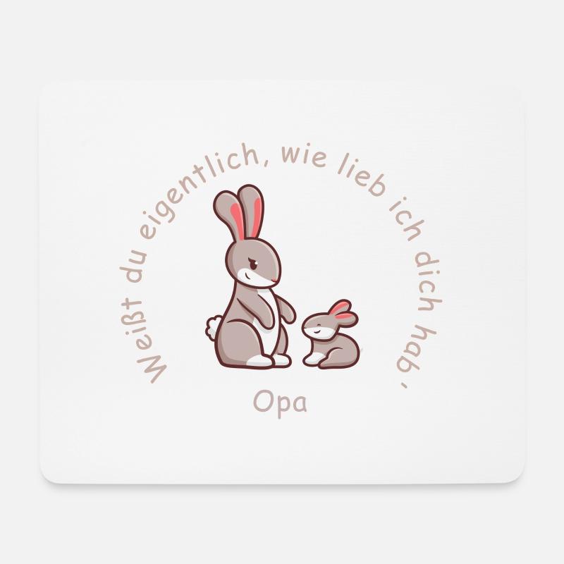 Opa, Großvater | lieb haben - Mousepad (Querformat) - Weiß