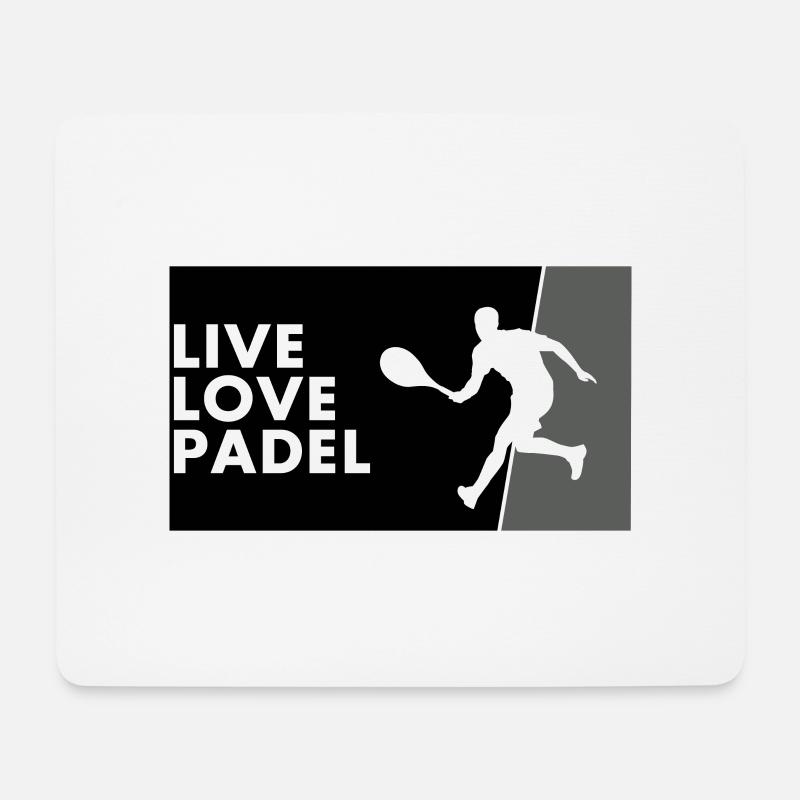 Padel - Geschenk für Padelspieler - Mousepad (Querformat) - Weiß