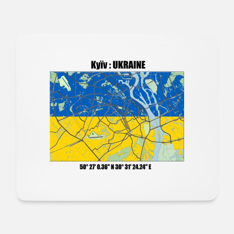 Kiew - Mousepad (Querformat) - Weiß